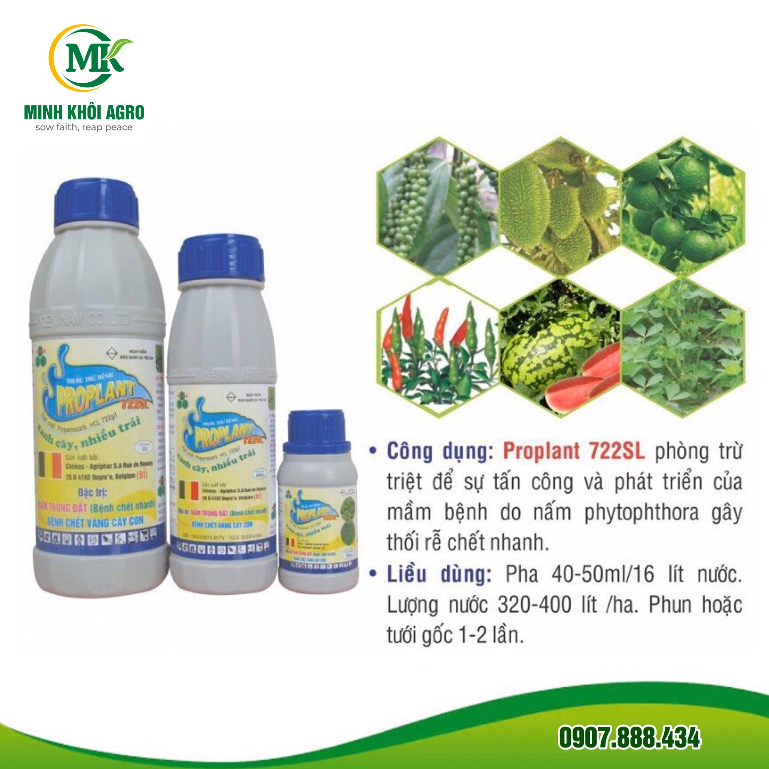 Thuốc trừ bệnh Proplant 722SL - Chai 480ml